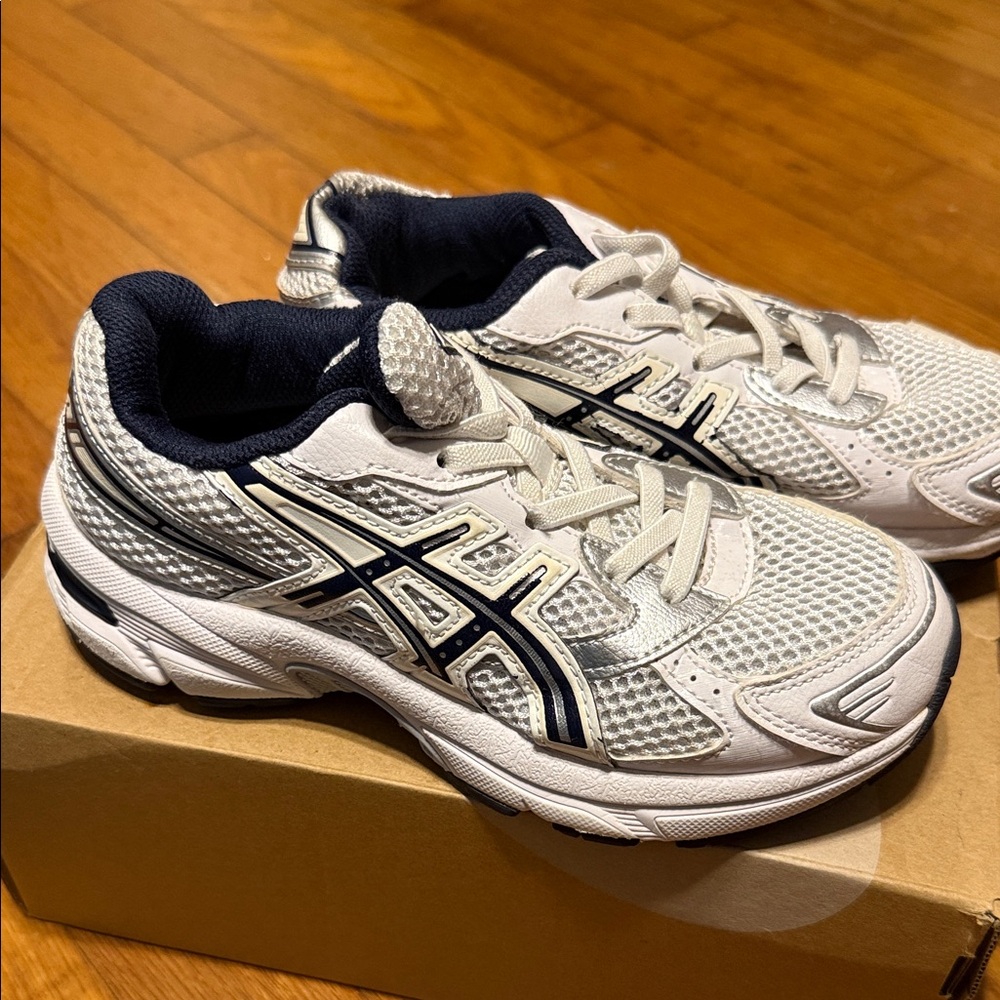 Asics Kids Sneakers - White and Navy